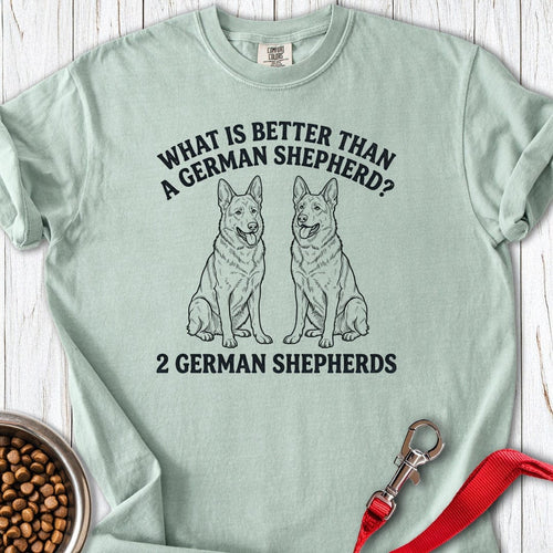 2 German Shepherds Premium Tee Bay