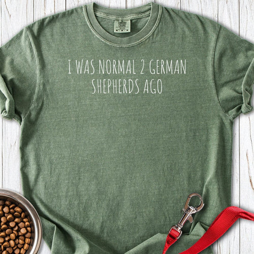 2 German Shepherds Premium Tee Moss