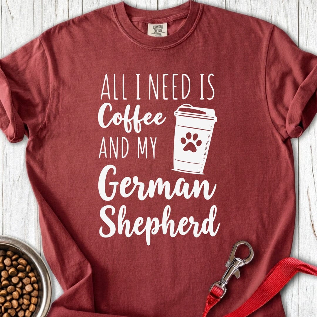 German Shepherd Coffee Premium Tee Brick